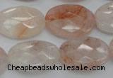 CPQ85 15.5 inches 18*25mm faceted oval natural pink quartz beads