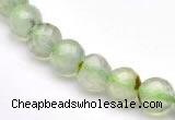 CPR05 A+ grade 8mm faceted round natural prehnite stone beads