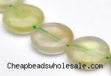 CPR09 A grade 16mm flat round natural prehnite gemstone beads