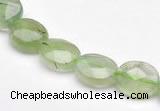 CPR11 A grade 10*12mm faceted oval natural prehnite stone beads