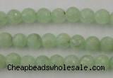 CPR111 15.5 inches 6mm faceted round natural prehnite beads wholesale