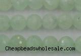 CPR114 15.5 inches 12mm faceted round natural prehnite beads wholesale