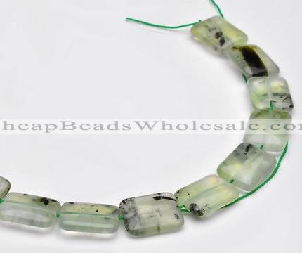 CPR14 A- grade 13*18mm rectangle natural Prehnite gemstone beads