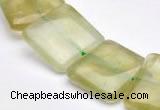 CPR16 A grade 18*18mm square natural Prehnite gemstone beads