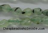 CPR204 15.5 inches 5*8mm faceted teardrop natural prehnite beads