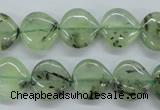 CPR230 15.5 inches 14*14mm heart natural prehnite beads wholesale