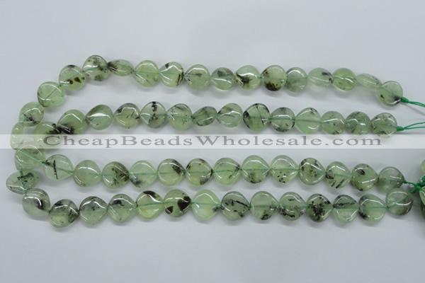 CPR230 15.5 inches 14*14mm heart natural prehnite beads wholesale