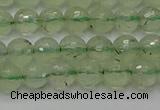 CPR333 15.5 inches 6mm faceted round natural prehnite beads