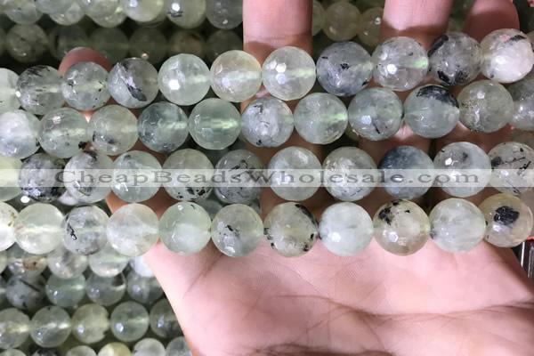 CPR360 15.5 inches 12mm faceted round prehnite beads wholesale