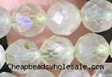 CPR376 15.5 inches 6mm faceted nuggets prehnite gemstone beads