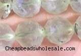 CPR378 15.5 inches 10mm faceted nuggets prehnite gemstone beads