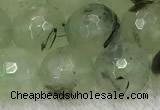 CPR412 15.5 inches 10mm faceted round prehnite gemstone beads