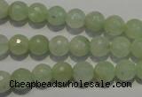 CPR52 15.5 inches 8mm faceted round natural prehnite beads