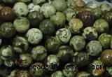 CPS05 15.5 inches 8mm round green peacock stone beads wholesale