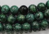 CPT206 15.5 inches 10mm round green picture jasper beads