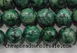 CPT207 15.5 inches 12mm round green picture jasper beads