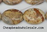 CPT253 15.5 inches 18*25mm oval picture jasper beads wholesale