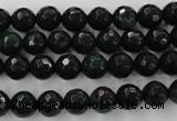 CPT402 15.5 inches 8mm faceted round green picture jasper beads