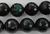 CPT406 15.5 inches 16mm faceted round green picture jasper beads