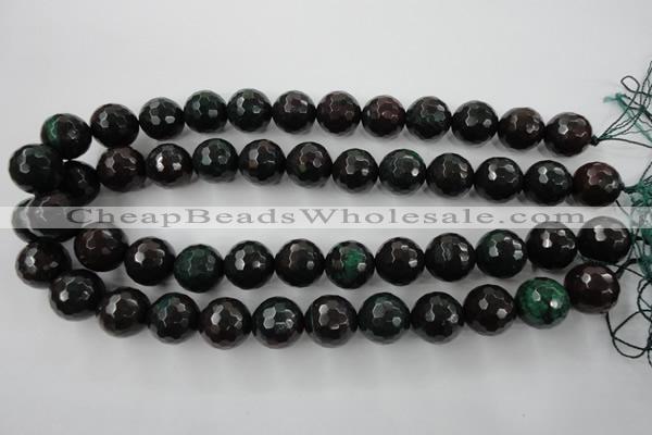 CPT406 15.5 inches 16mm faceted round green picture jasper beads