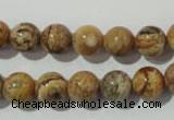 CPT453 15.5 inches 10mm round picture jasper beads wholesale