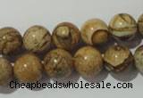 CPT454 15.5 inches 12mm round picture jasper beads wholesale