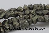 CPY02 16 inches 10mm nugget pyrite gemstone chip beads wholesale