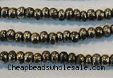 CPY100 15.5 inches 3*4mm rondelle pyrite gemstone beads wholesale