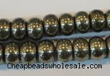 CPY102 15.5 inches 8*12mm rondelle pyrite gemstone beads wholesale