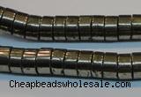 CPY117 15.5 inches 5*10mm heishi pyrite gemstone beads wholesale