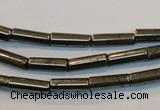 CPY126 15.5 inches 4*13mm tube pyrite gemstone beads wholesale