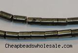 CPY127 15.5 inches 5*8mm tube pyrite gemstone beads wholesale