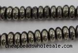 CPY211 15.5 inches 4*10mm rondelle pyrite gemstone beads wholesale