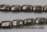 CPY240 15.5 inches 8*12mm rectangle pyrite gemstone beads wholesale