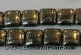 CPY317 15.5 inches 12*12mm square pyrite gemstone beads wholesale