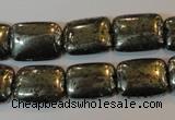 CPY322 15.5 inches 12*16mm rectangle pyrite gemstone beads wholesale