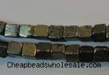 CPY350 15.5 inches 4*4mm cube pyrite gemstone beads wholesale