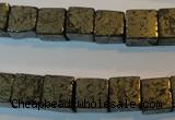 CPY353 15.5 inches 10*10mm cube pyrite gemstone beads wholesale