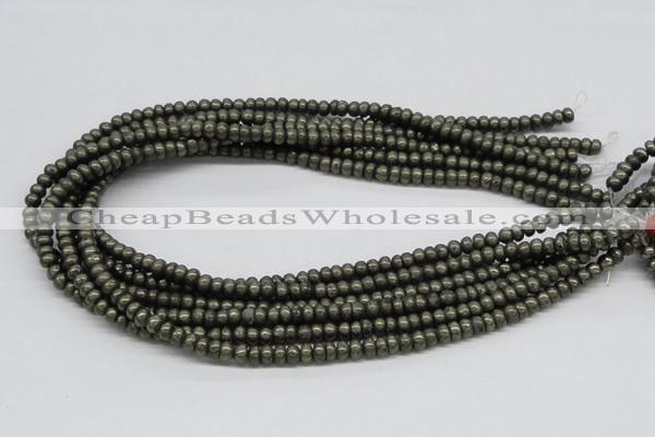 CPY37 16 inches 4*8mm rondelle pyrite gemstone beads wholesale