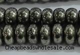 CPY423 15.5 inches 5*8mm rondelle pyrite gemstone beads