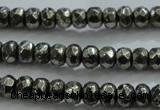 CPY426 15.5 inches 2*3mm faceted rondelle pyrite gemstone beads