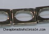 CPY570 15.5 inches 20*25mm rectangle pyrite gemstone beads