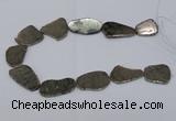 CPY586 15.5 inches 20*25mm - 30*40mm freeform pyrite gemstone beads