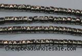 CPY606 15.5 inches 2*3mm heishi pyrite gemstone beads