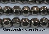 CPY617 15.5 inches 10mm nuggets pyrite gemstone beads