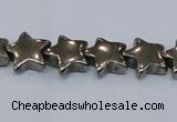 CPY658 15.5 inches 12*12mm star pyrite gemstone beads