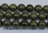 CPY752 15.5 inches 8mm round pyrite gemstone beads wholesale