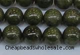 CPY755 15.5 inches 14mm round pyrite gemstone beads wholesale