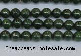 CPY760 15.5 inches 4mm round pyrite gemstone beads wholesale