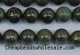 CPY763 15.5 inches 10mm round pyrite gemstone beads wholesale